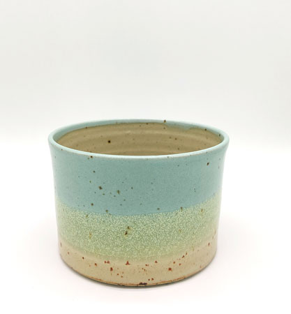 Straight planter duck egg & sand by Emily Doran