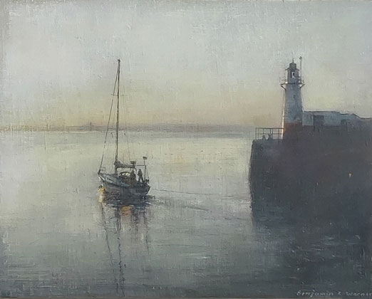Early morning, Newlyn - Distant Mount by Benjamin Warner