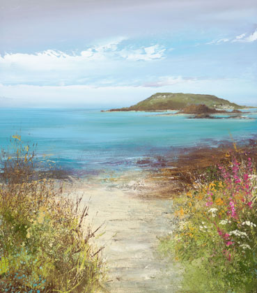 Path down to the beach, Tresco, Scillies by Amanda Hoskin