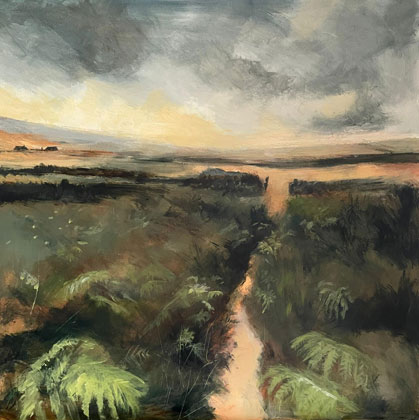 Amongst the ferns, towards Morvah by Kirsten Elswood