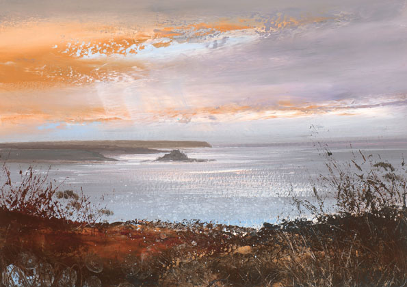 Evening sky over Mounts Bay by Amanda Hoskin