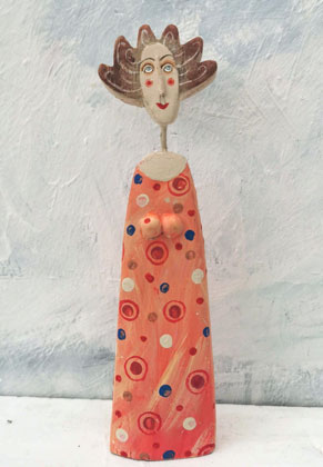 Lady in orange by Lynn Muir
