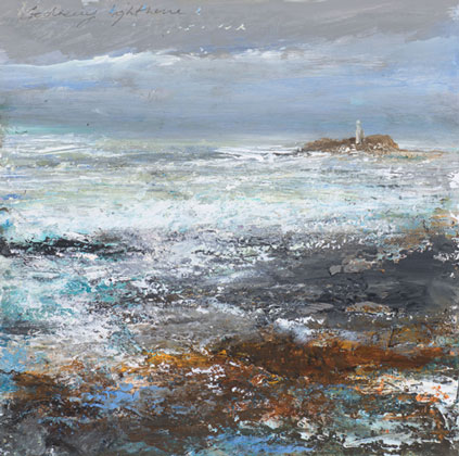 Winter seas at Godrevy Lighthouse  by Amanda Hoskin