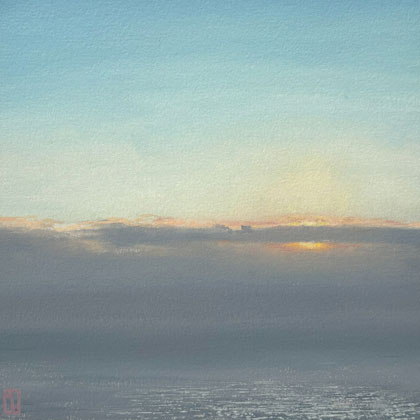 Clifftop sunset, Polurrian by Oliver White