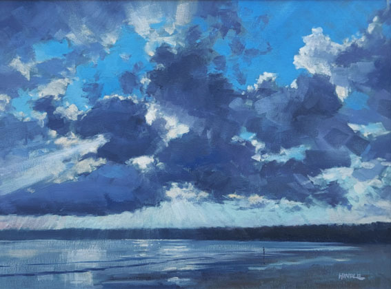 Sun behind the clouds, Mounts Bay by Mike Hindle