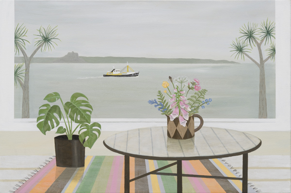Newlyn Trawler Sailing by by Gemma Pearce