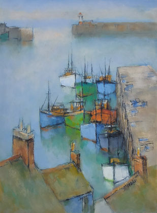 Inshore fishing fleet by Michael Praed