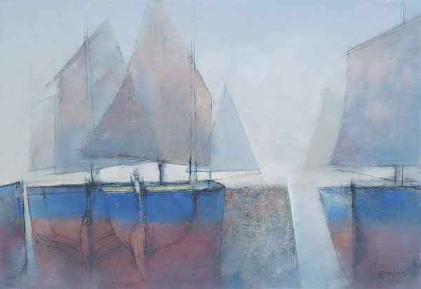Sail shapes, blue light by Michael Praed