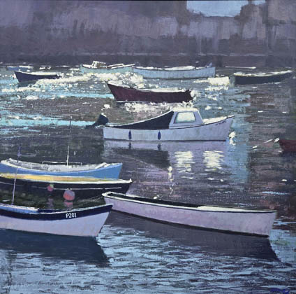 Light and shadows, Mousehole Harbour by Mike Hindle