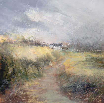 Misty morning Zennor (oil study) by Amanda Hoskin