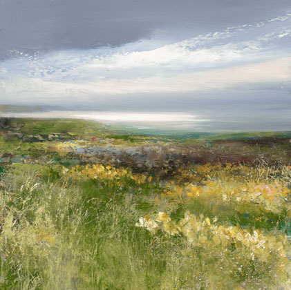 Daffodil fields and Spring showers, Mounts Bay by Amanda Hoskin