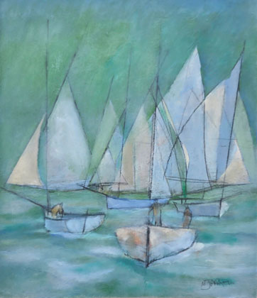 Falmouth fishing craft, oystermen by Michael Praed