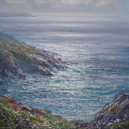 Porthmeor Point from Treen Cliffs by Mark Preston