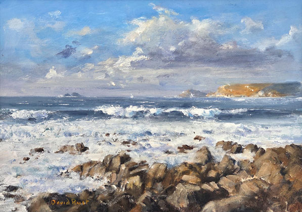 Incoming tide Whitesands Bay  by David Rust
