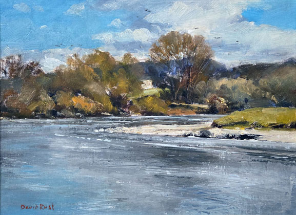 Autumn along the river by David Rust