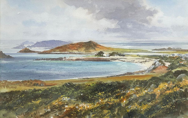 The great Par and Gweal Hill Bryher by David Rust