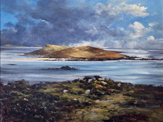 After a storm, Sampson from Samson Hill Bryher by David Rust