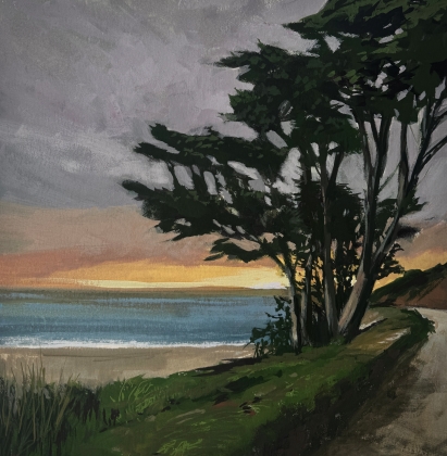 Pines, Coastal Path by Kirsten Elswood
