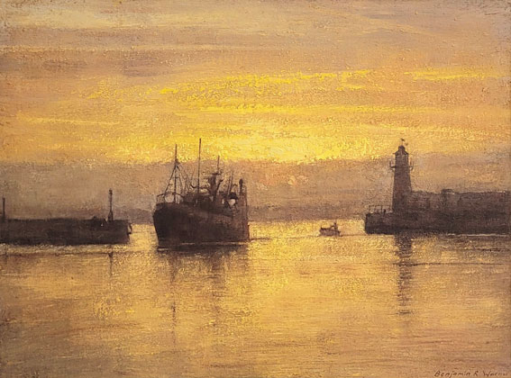Through the gaps, Newlyn Harbour  by Benjamin Warner
